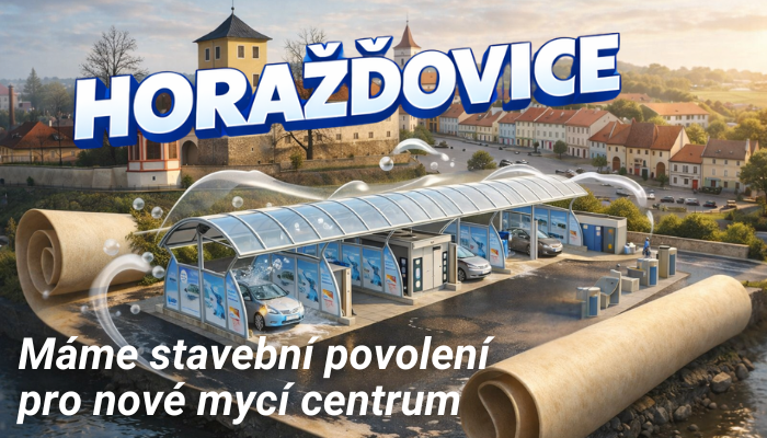Horažďovice: stavební povolení pro nové mycí centrum Comfort Wapka