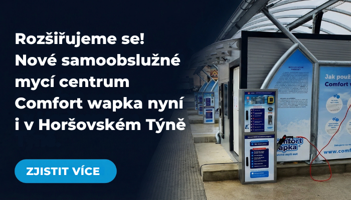 Comfort Wapka míří do Horšovského Týna a otevírá novou samoobslužnou myčku aut.
