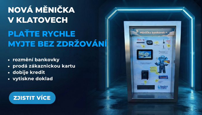 Klatovy: nejnovější měnička bankovek je v mycím centru v provozu