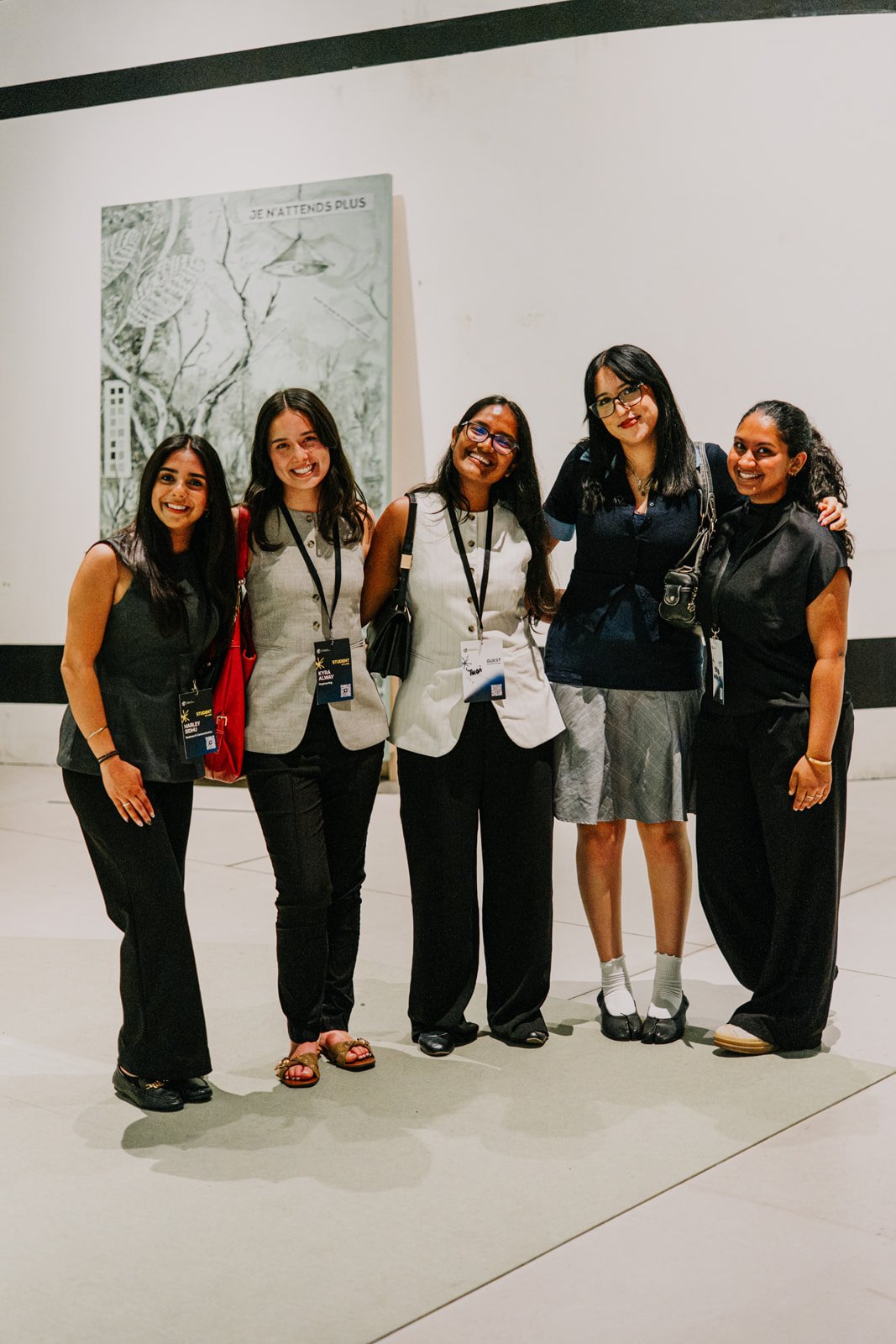 Students at the welcome reception