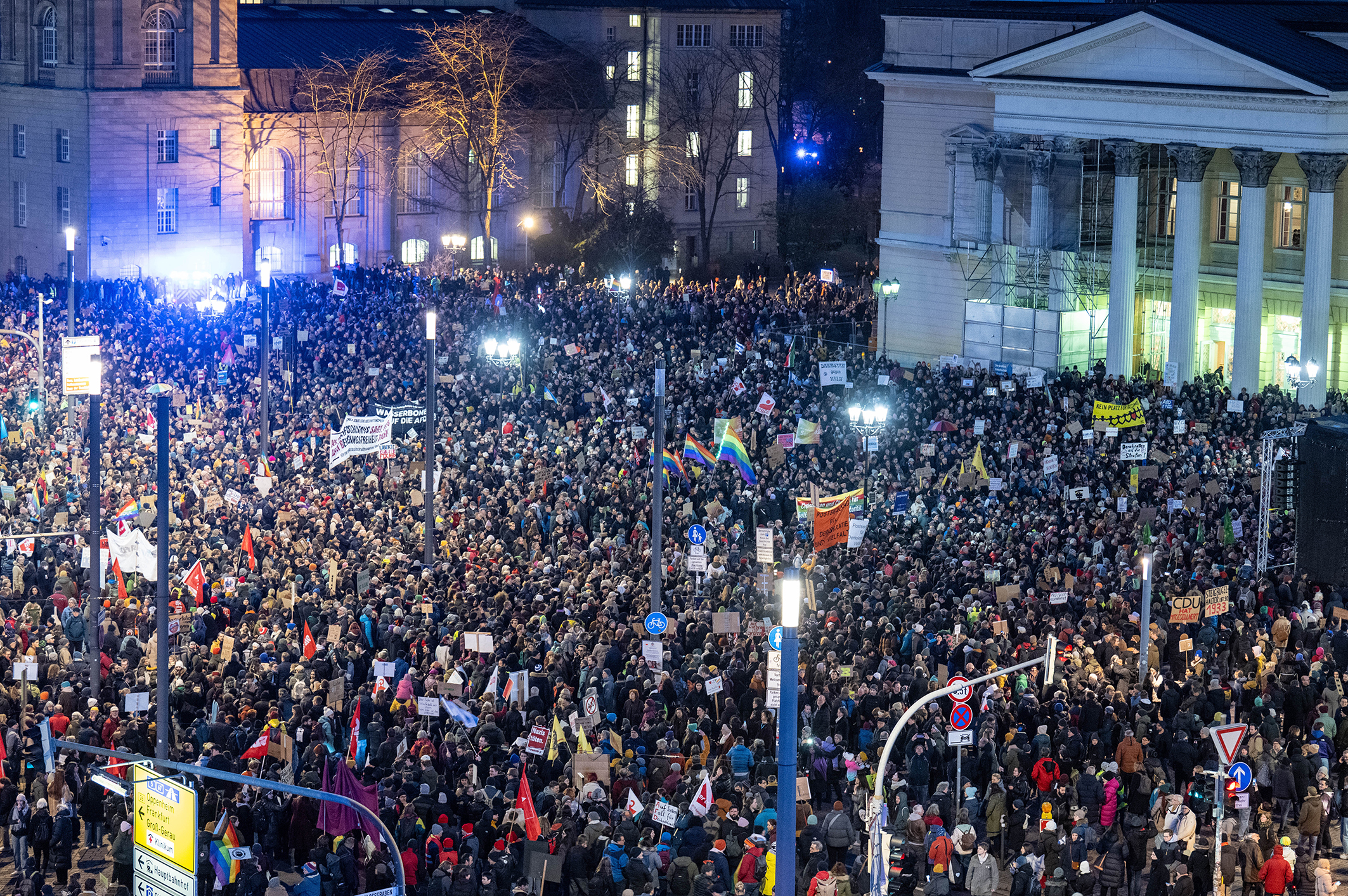 Pohár přetekl. (Demonstrace proti politice AfD v hesenském Darmstadtu, 23. ledna) 