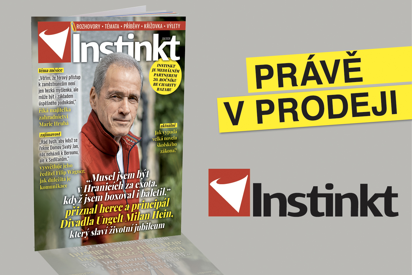 Nové vydání časopisu Instinkt č. 9/2026: Nejnovější rozhovory, příběhy a témata čekají na vás