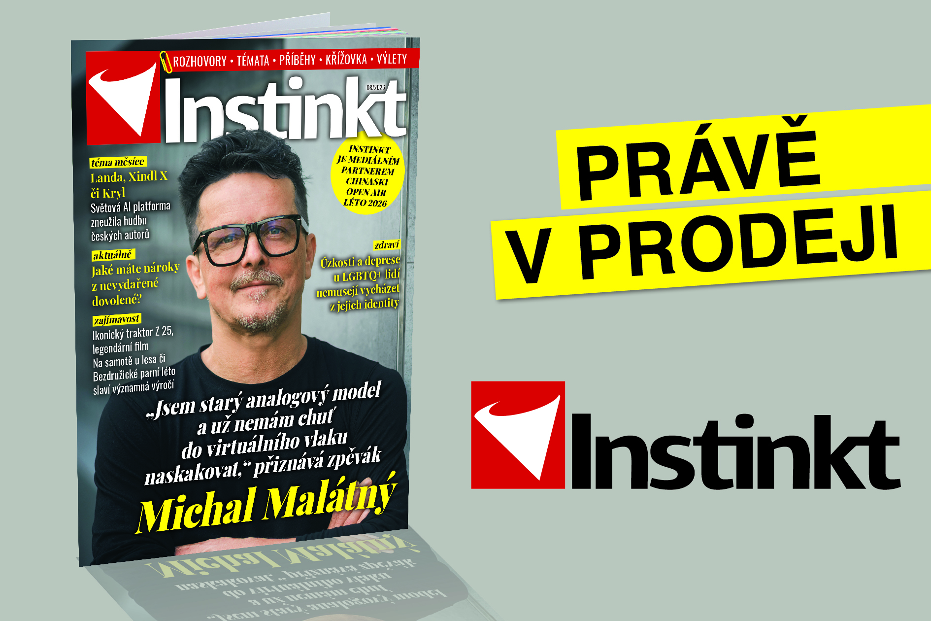 Nové vydání časopisu Instinkt č. 8/2026: Nejnovější rozhovory, příběhy a témata čekají na vás