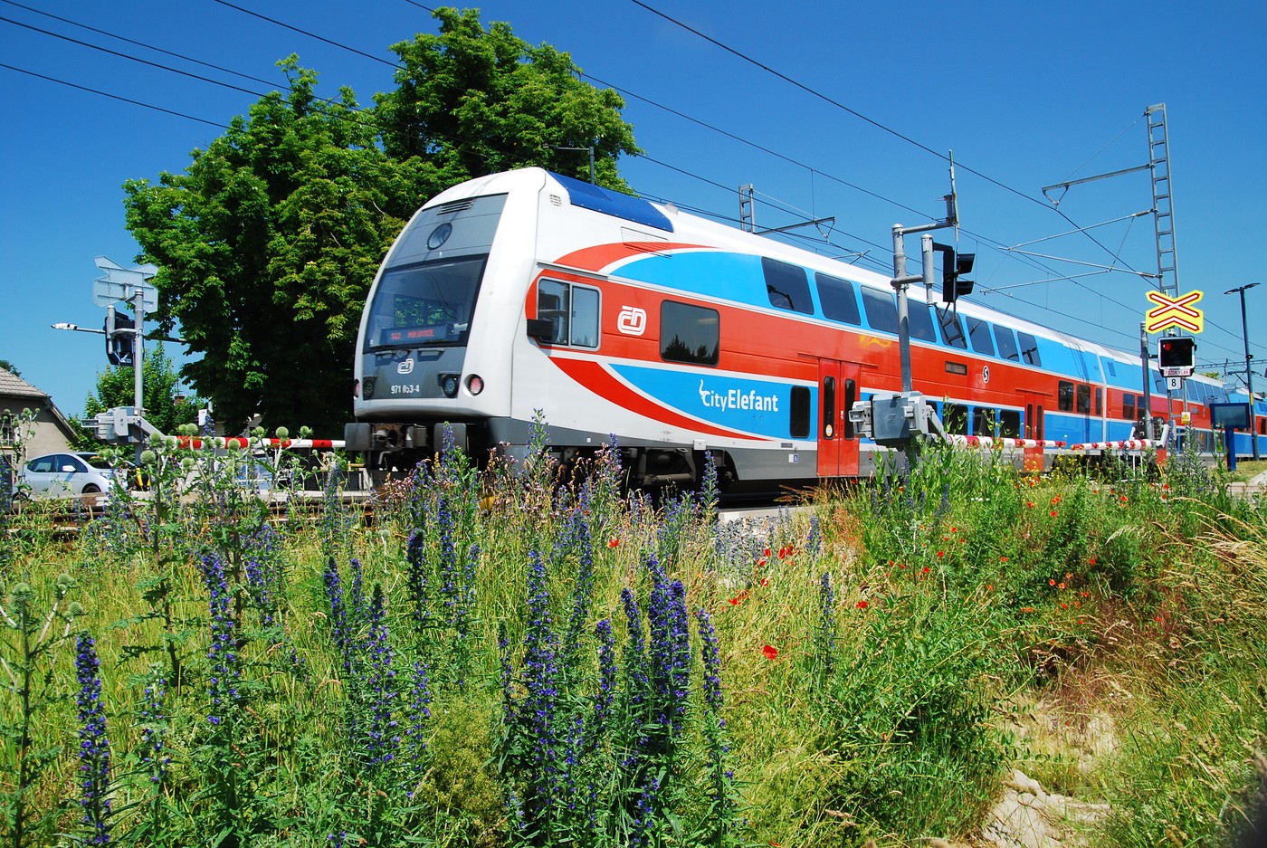 Dvoupatrové CityElefanty jsou páteř příměstské železnice v Praze a Ostravě
