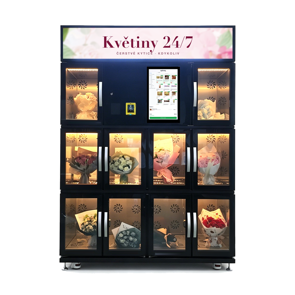 Automat na květiny s 21,5" dotykovým displejem – 10 boxů
